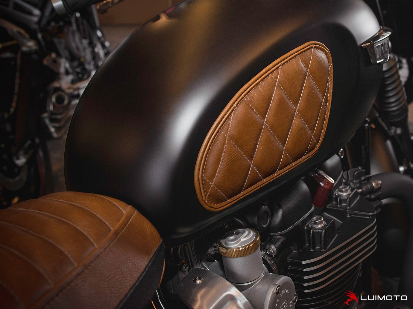 LUIMOTO TANK LEAF DIAMOND Tank Pads for the Triumph Bonneviille